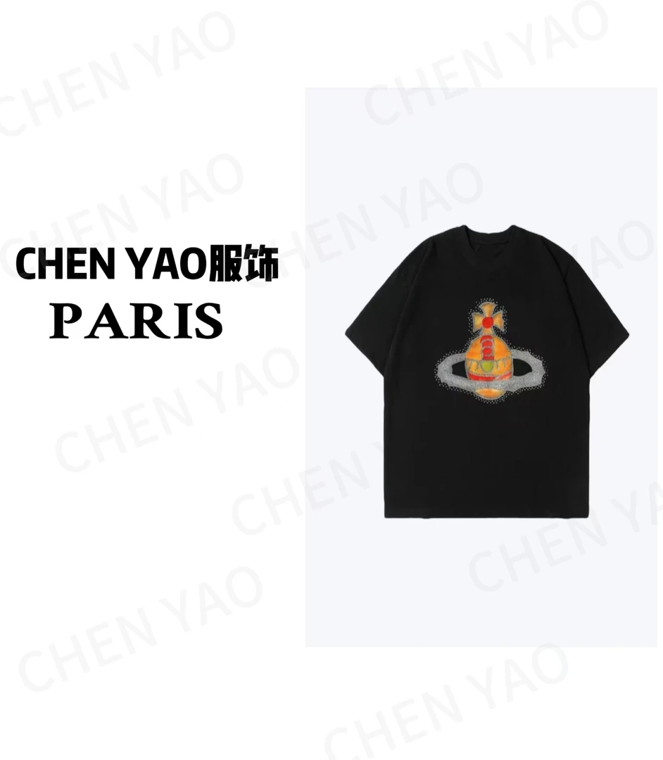 【826】轻奢时尚百搭 重工3D立体毛巾刺绣夏季设计短袖