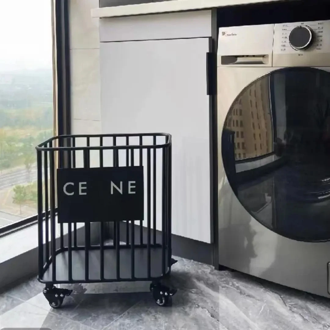 宿舍脏衣篓可移动带轮脏衣篮家用脏衣服收纳筐零食收纳车居家日用