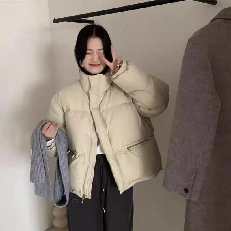 高级感拉满！韩版秋冬季百搭立领宽松棉服外套（D5-4)JK91