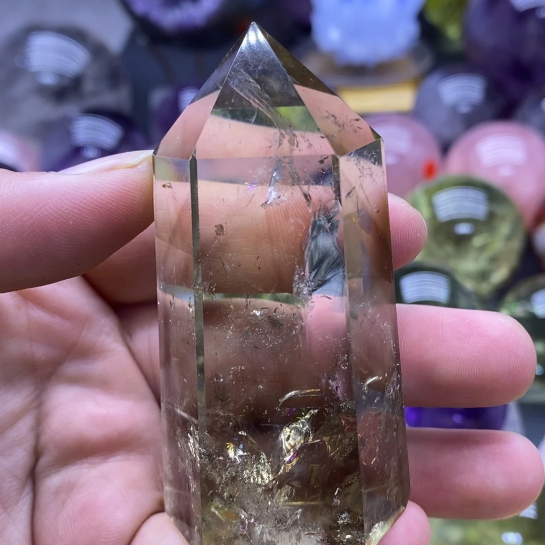 未镶嵌珠宝半成品水晶111黄水晶柱