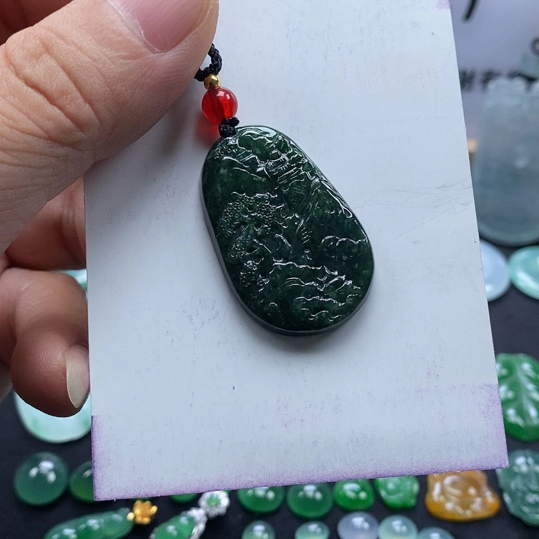 翡翠未镶嵌吊坠(不含链)翡翠挂件