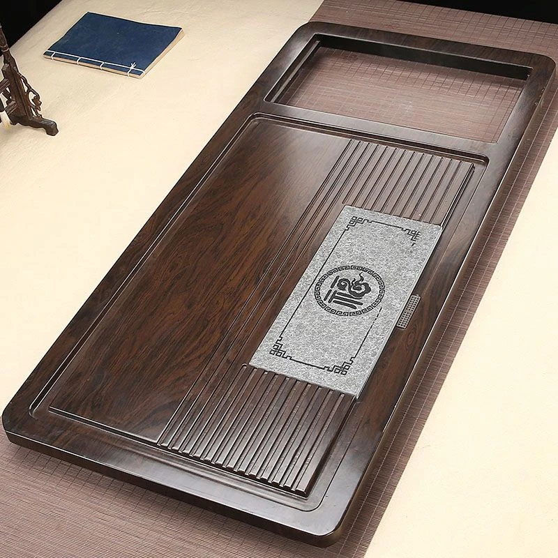 茶盘家用不带电器37乘20单框烧水壶一体大号嵌入式实木茶托泡茶台