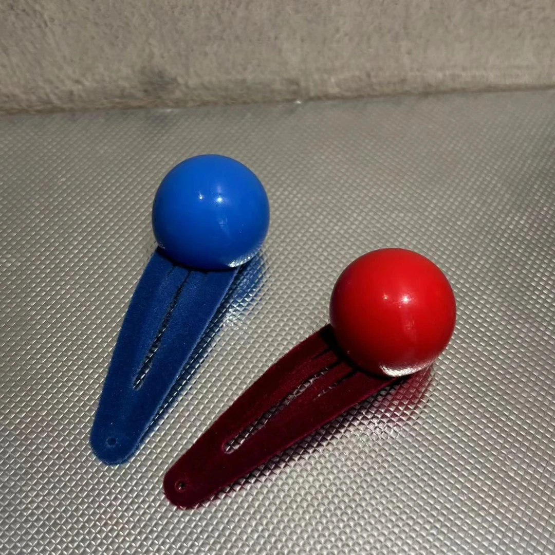 东大门时尚简约球球发夹Y1241一对