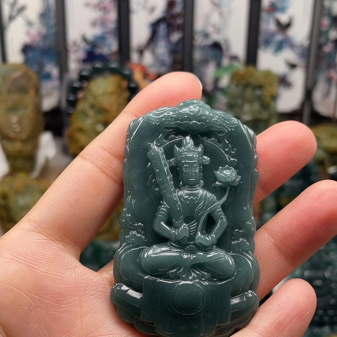 翡翠未镶嵌颈饰天然翡翠a货虚空