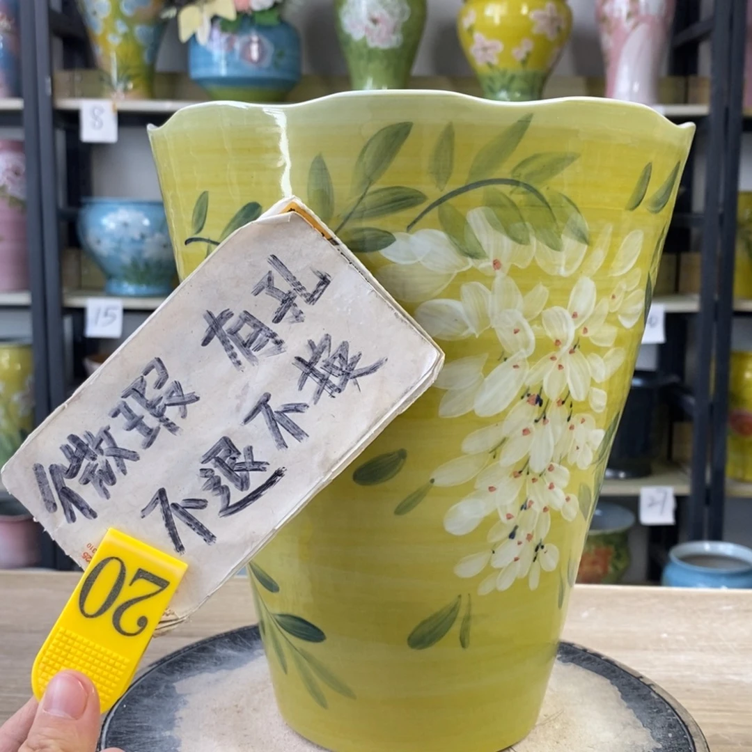 景德镇手工手绘陶瓷花盆