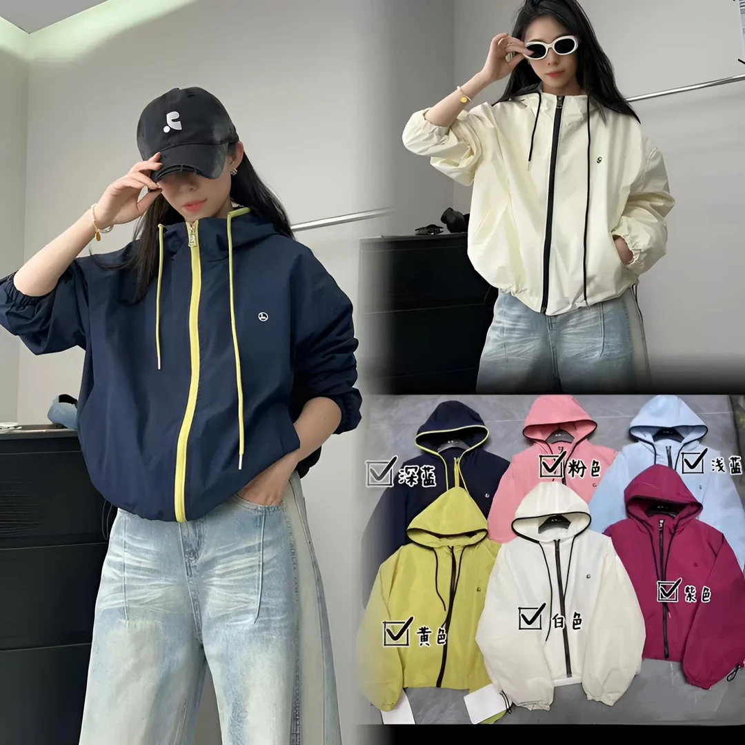 2025新款外套夹克糖果色百搭冲锋衣户外休闲时尚宽松外搭运动女装