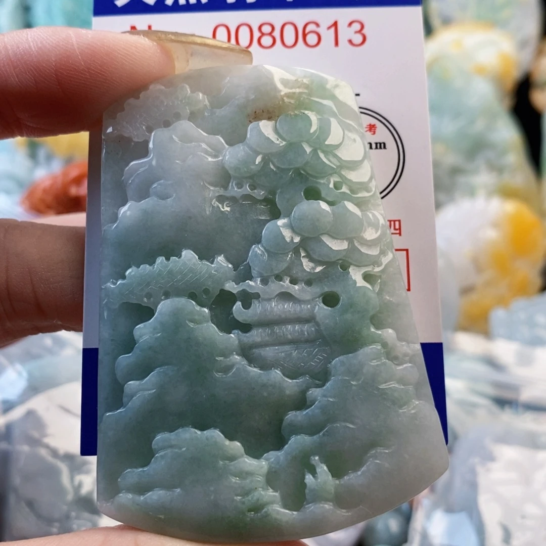 翡翠未镶嵌吊坠(不含链)