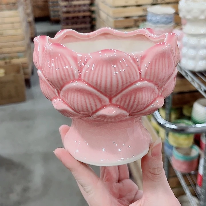 有孔.凑单10元陶瓷花盆发货！