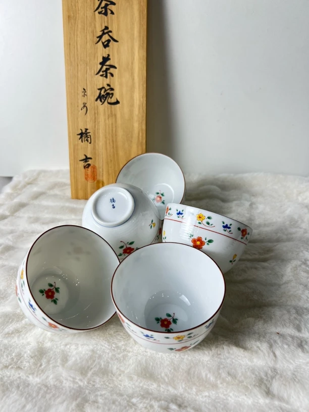 橘吉五客杯陶瓷 茶杯 全新原盒