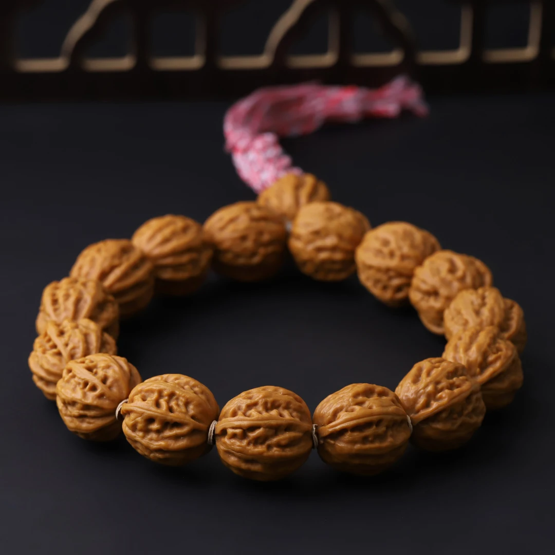 S1115*1随缘款微打底楸核桃单圈文玩手串（多样性发其一）