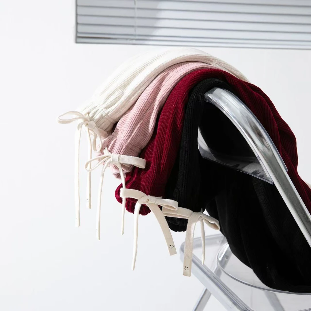 【强娇】2025新款斐丽绒加厚休闲时尚百搭宽松舒适直筒微阔裤