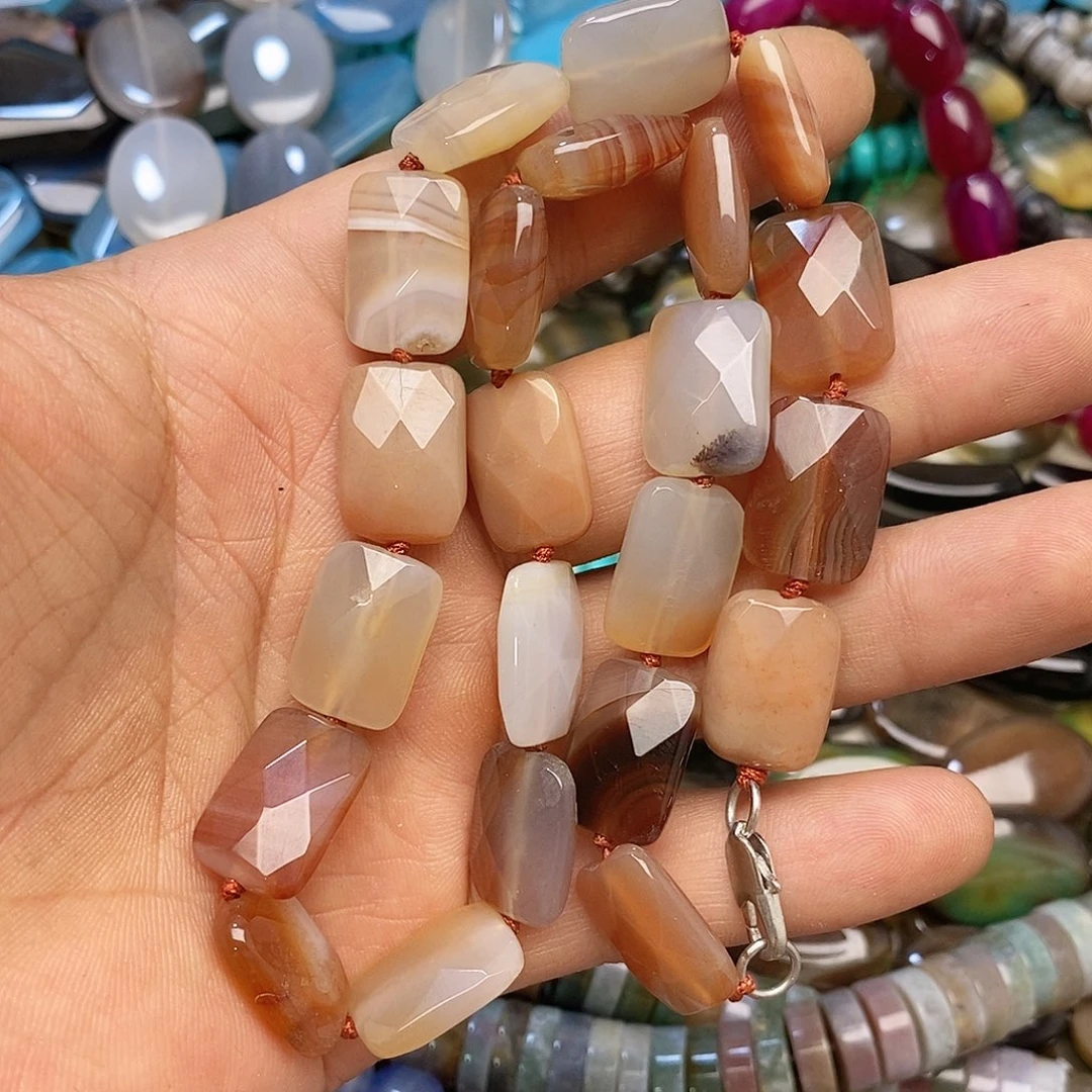 玛瑙/玉髓未镶嵌珠宝半成品玛瑙片片成品一条装