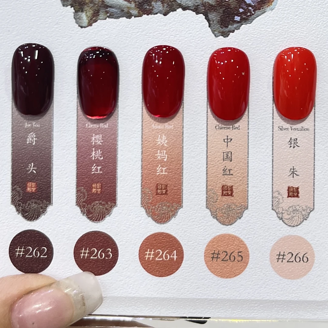 凯乐国际美甲专用甲油胶纯色秋冬红色