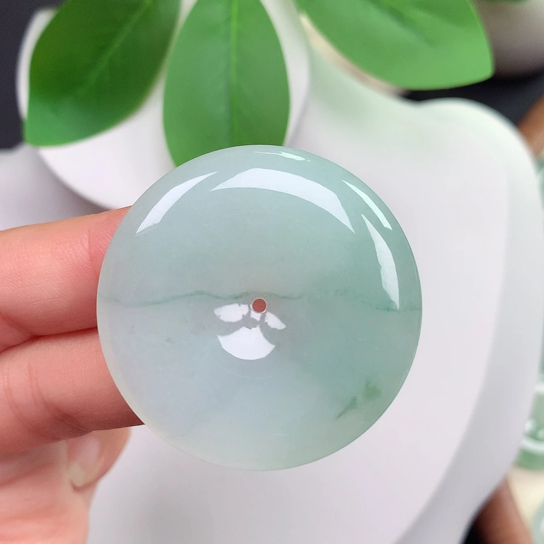 颈饰未镶嵌翡翠平安扣 38.5x5.9mm