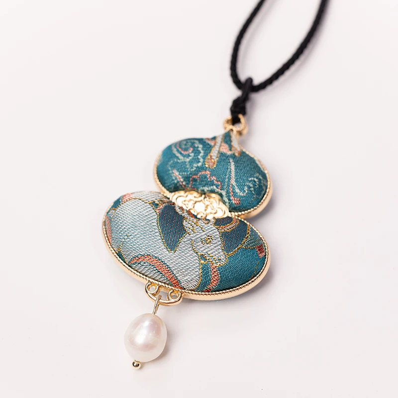 【葫芦项链】南京云锦博物馆非遗双面葫芦形状项链