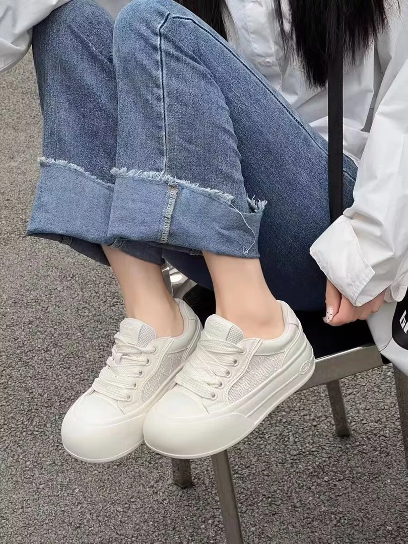 网面小白鞋时尚百搭夏季透气春季厚底韩版