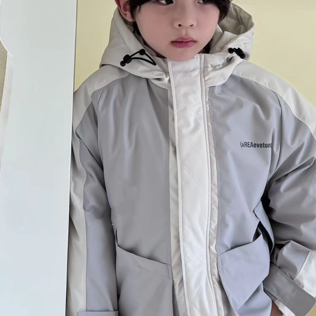 60389高端潮流时尚百搭休闲童装夹棉外套W