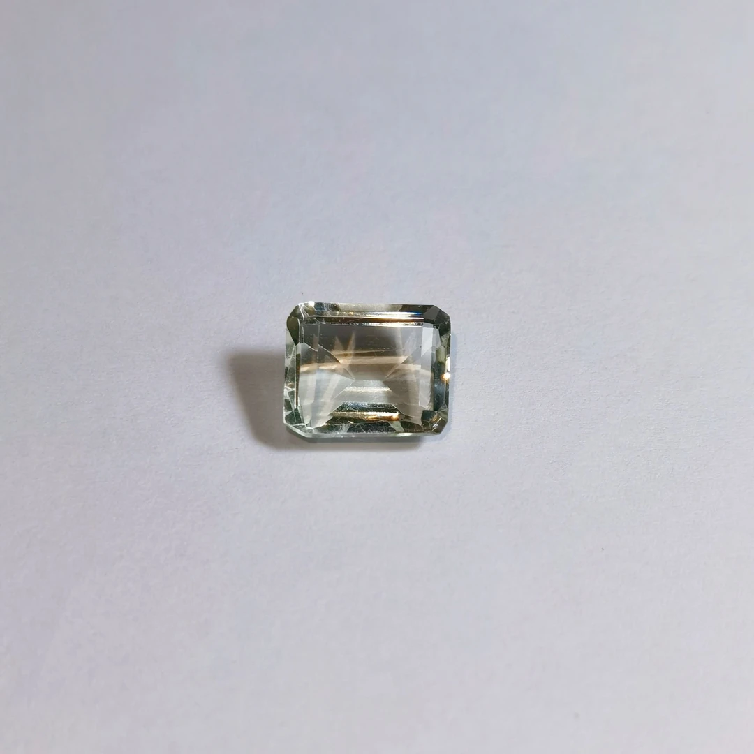 小红宝天然水晶绿色系阶梯形切割方形裸石戒面吊坠可定制