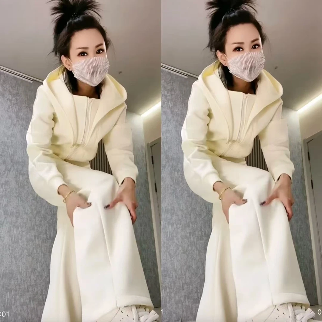 炸街休闲运动套装洋气时尚减龄2025春新款修身卫衣痞帅炸街风女装