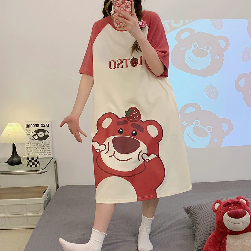 a27睡袍套装薄款家居服美背睡裙时尚宽松女士睡裙休闲睡裙