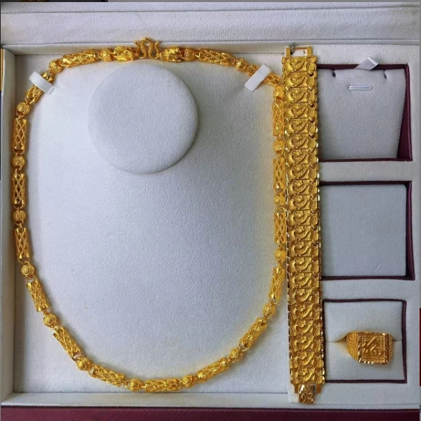 合金项链 经典帝王竹节三件套霸气时尚手工