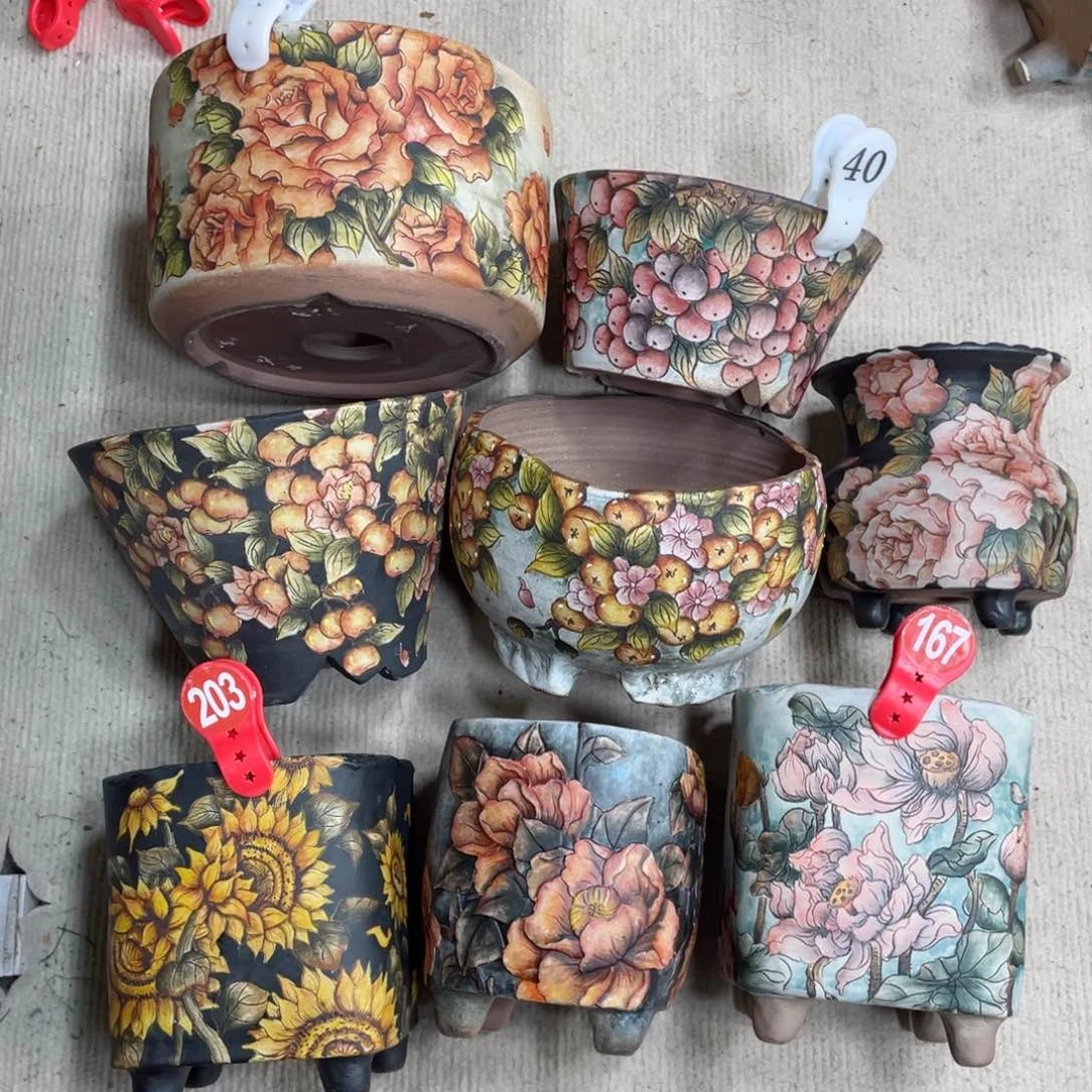 紫砂花盆哈**！陶瓷多肉花盆瑕疵
