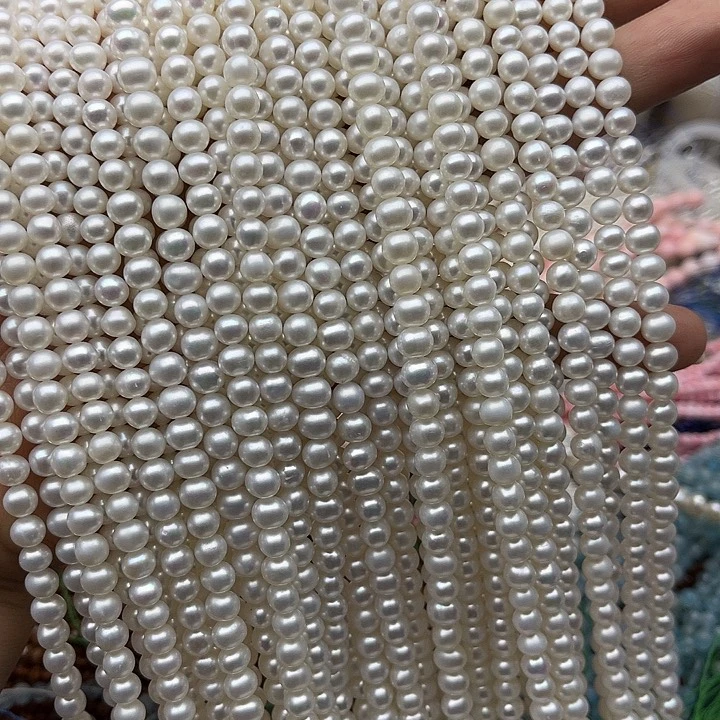 玛瑙/玉髓未镶嵌珠宝半成品一条5mm左右珍珠