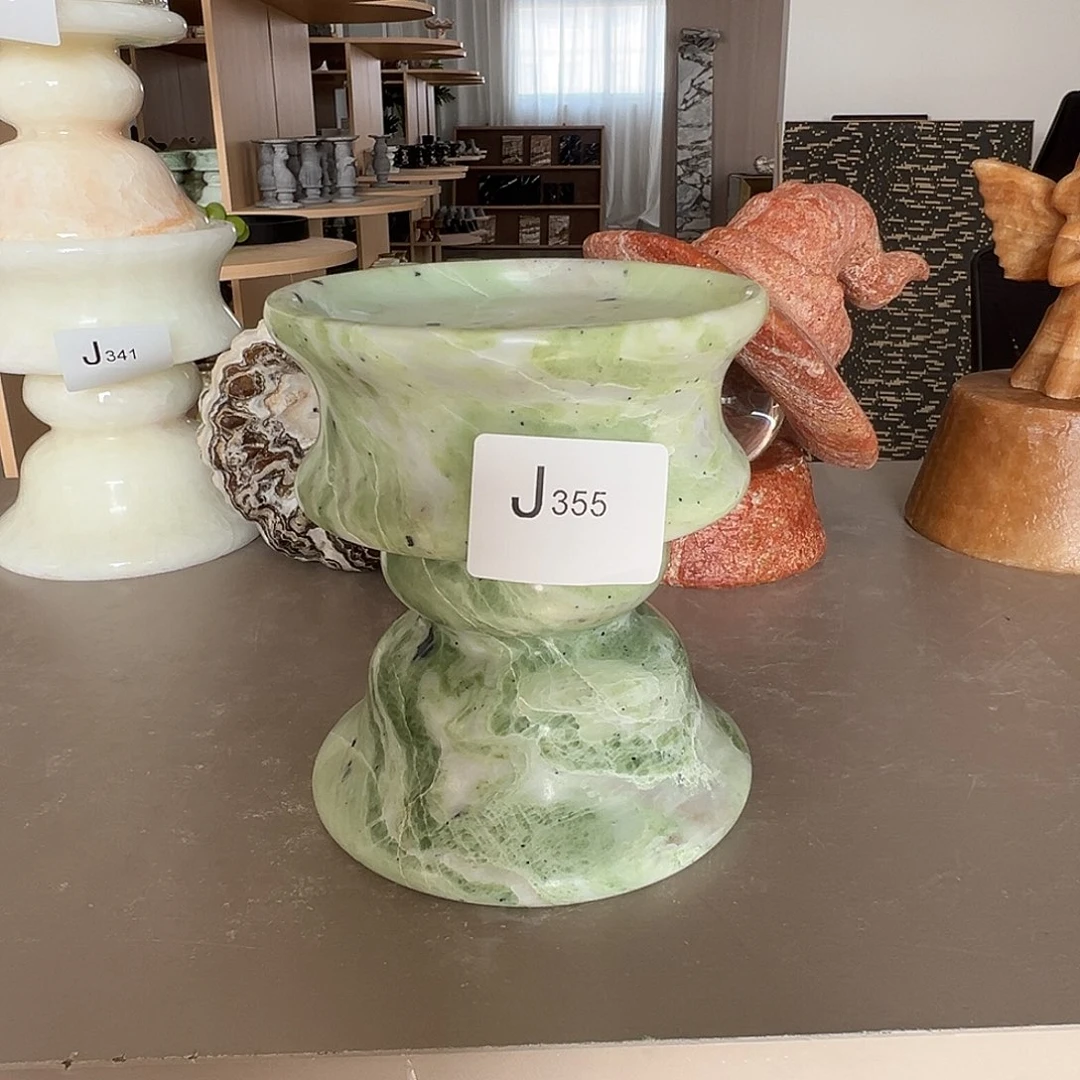 石材J355提夫尼绿大烛台