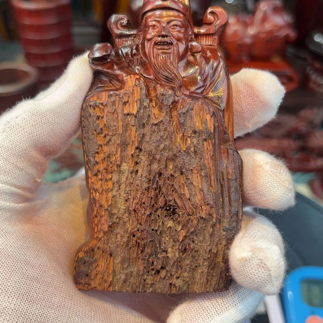 佛***…印度小叶紫檀手把件