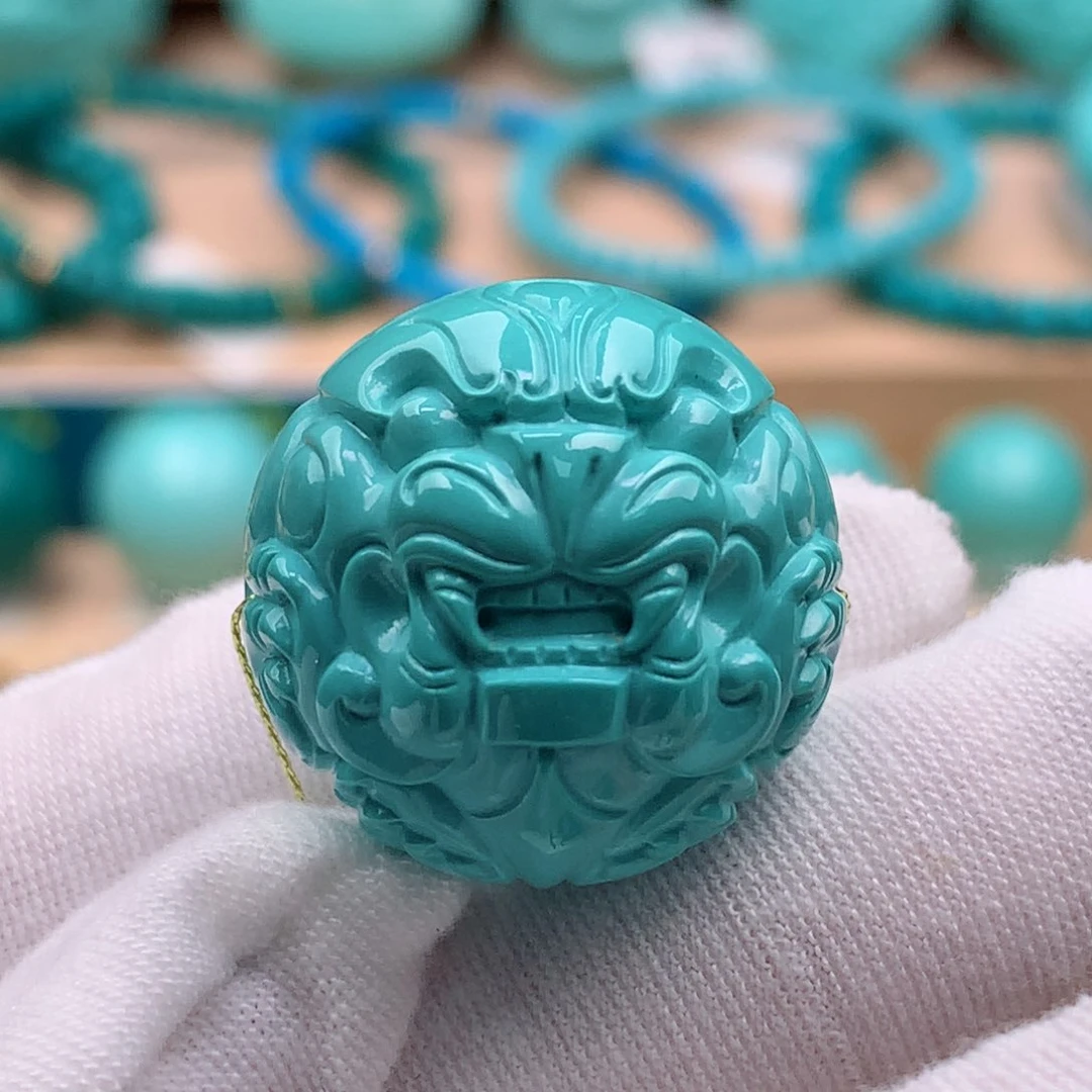 绿松石珠宝奇石未镶嵌23➕兽珠