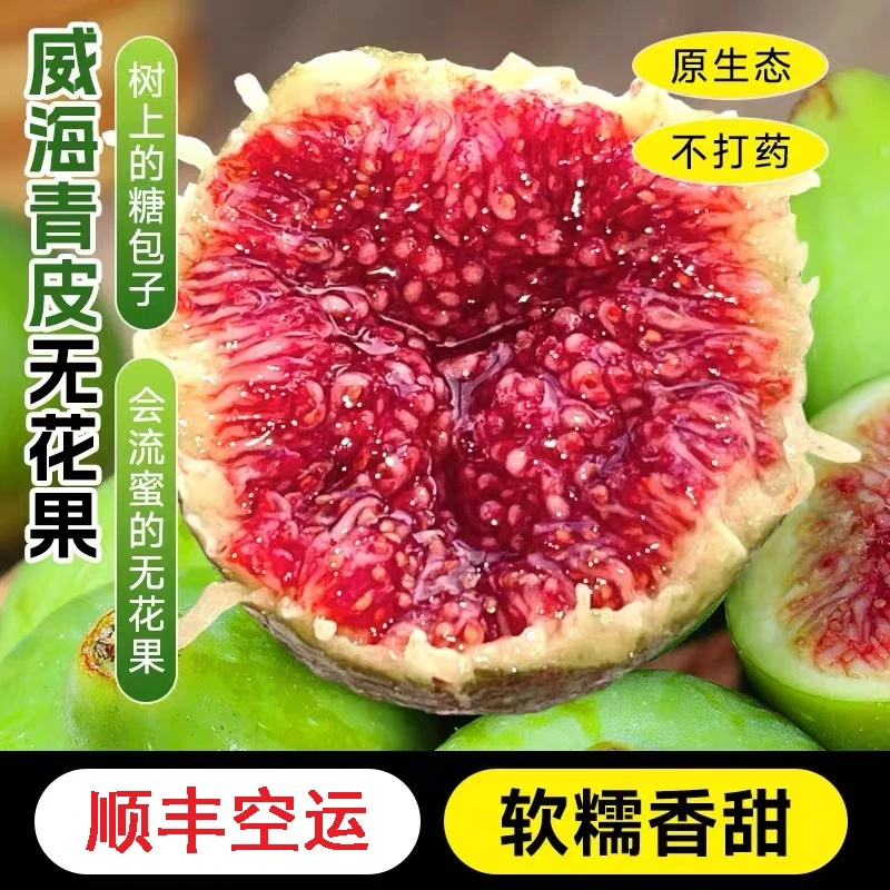 当季山东威海青皮大无花果格莱斯流蜜红心多汁鲜果水果新鲜软糯