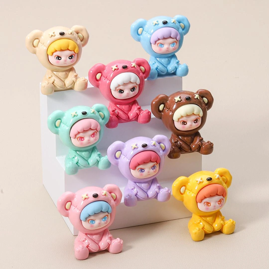 仿皮布偶熊表姐 潮玩盲袋钥匙扣装饰diy挂件创意小摆件可爱萌粒