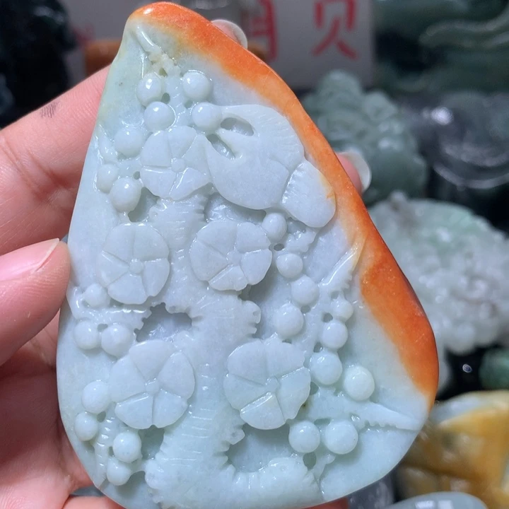 翡翠未镶嵌颈饰保真天然A货翡翠