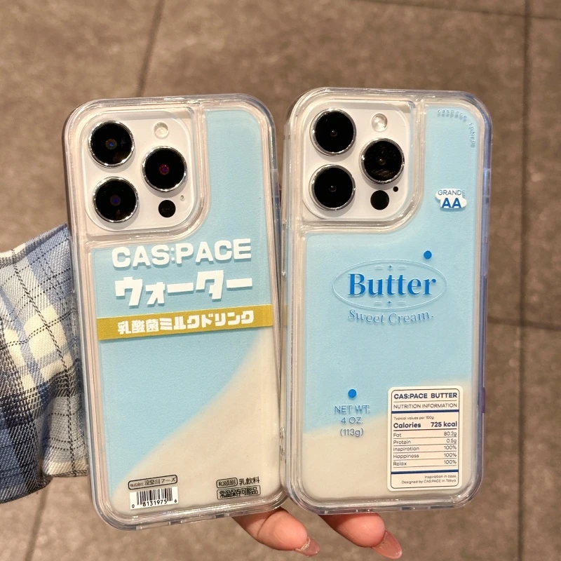 GGBond创意Butter流沙适用iPhone16/15pro手机壳1413蓝底夜光白12