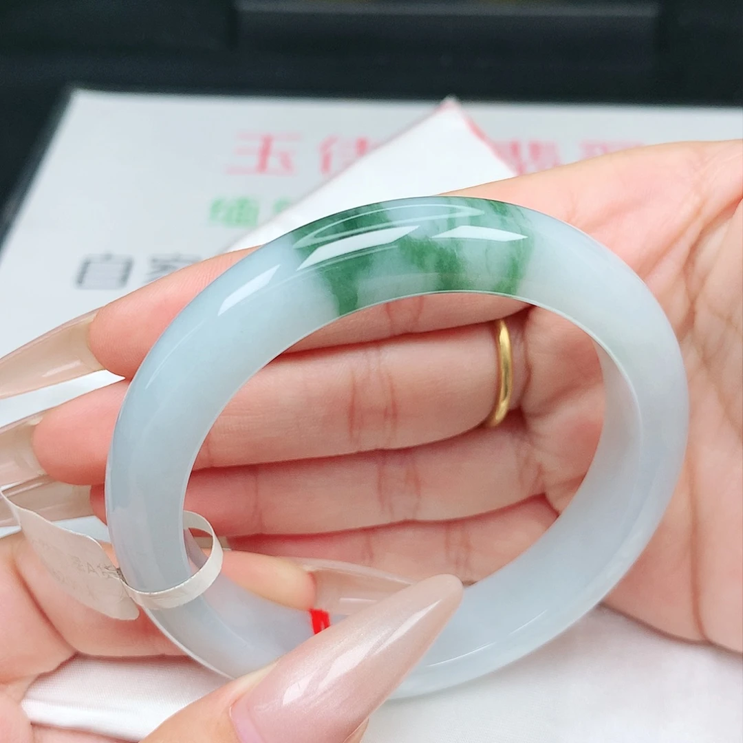 未镶嵌手镯翡翠57+圈口