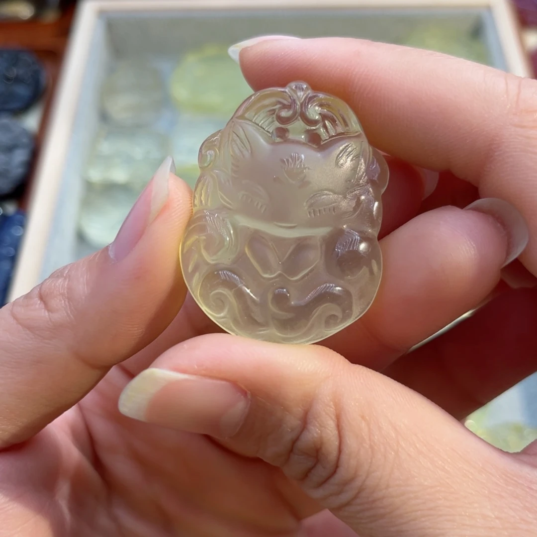 水晶颈饰银S925镶嵌黄水九尾19