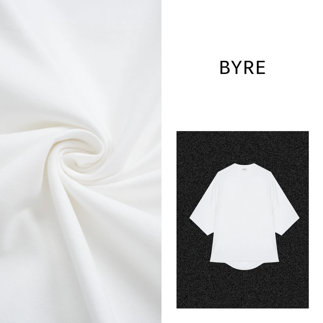 BY502 纸片人立体裁剪廓形T恤【冷水手洗】