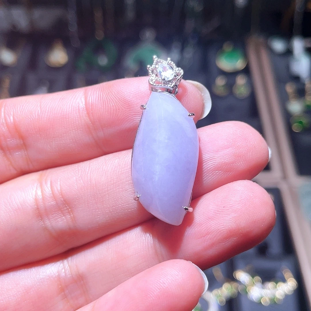 翡翠银S925镶嵌颈饰