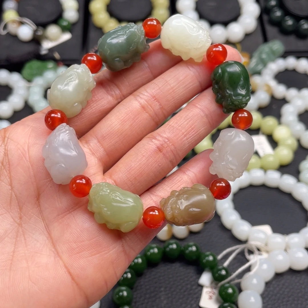 和田玉未镶嵌手链