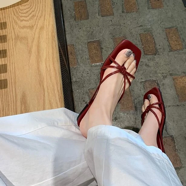 细带夹趾拖鞋3699-1【7788桃子1】