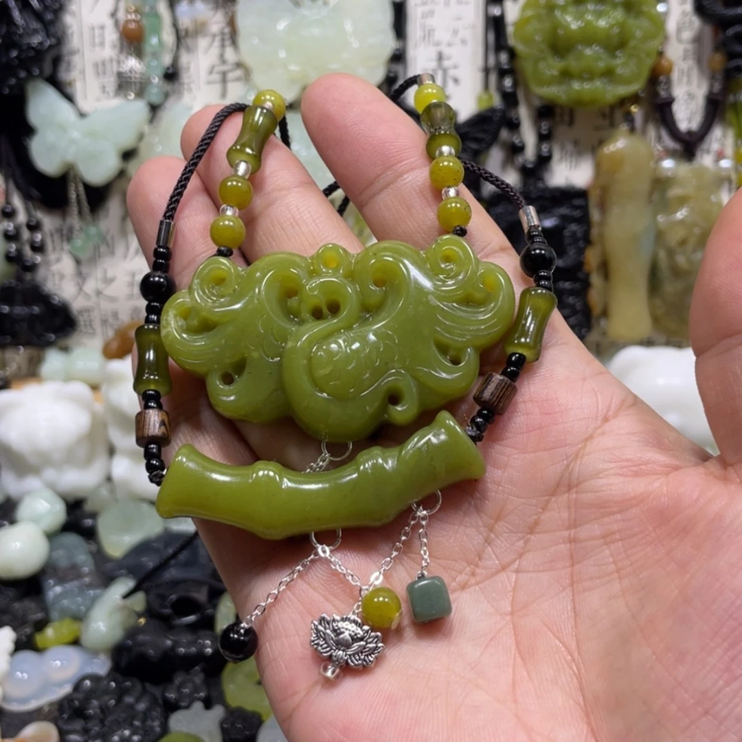 【闪购商品】岫玉颈饰未镶嵌啊*97吊坠