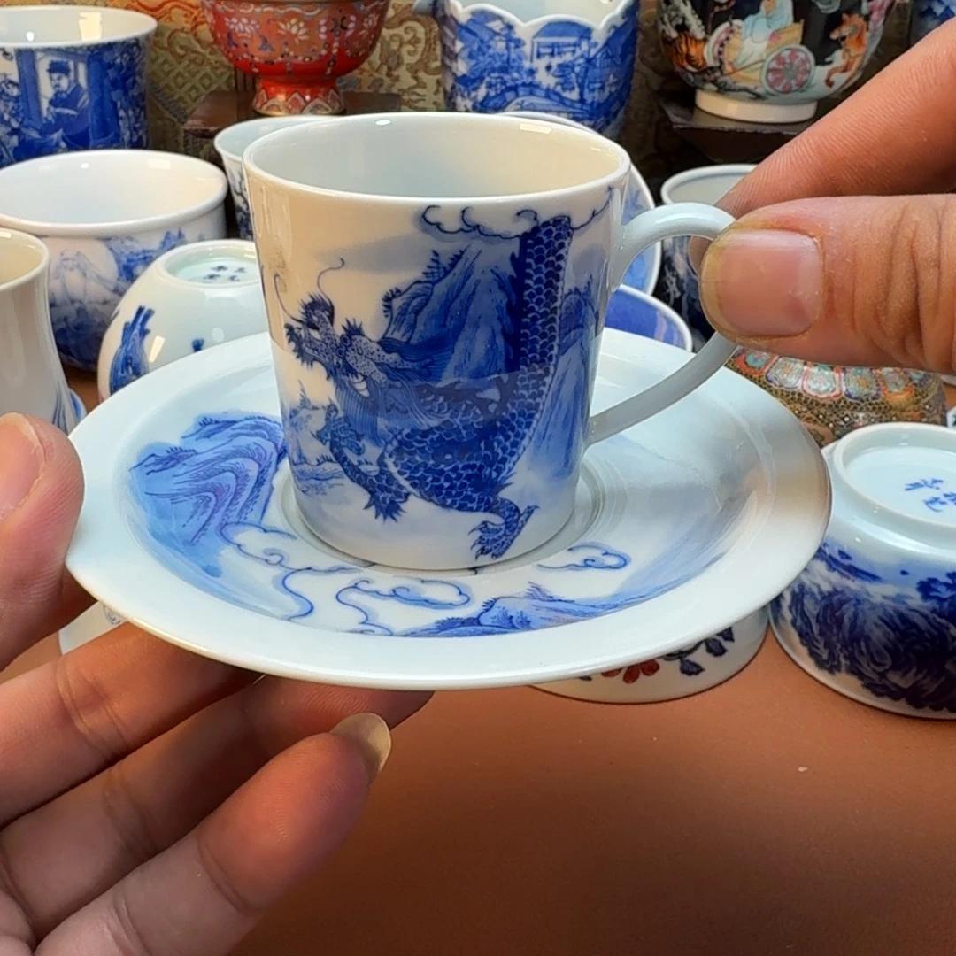 言***天陶杯子景德镇全手工手绘陶瓷