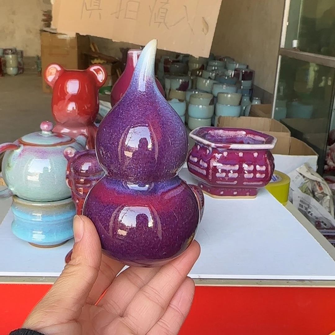 陶摆件郑家钧瓷摆件微瑕