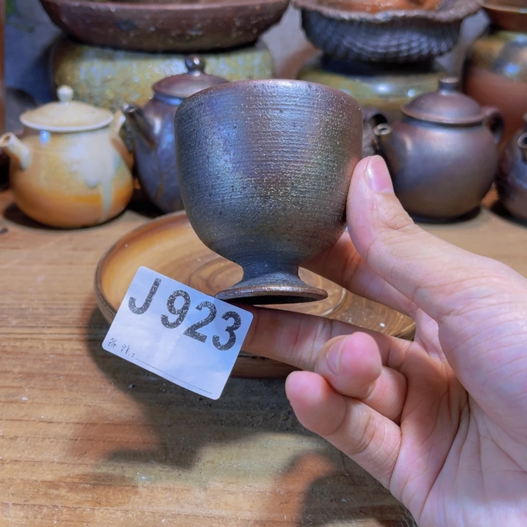 纯手工制作工艺（柴烧）裸烧纯手工制作柴烧杯923