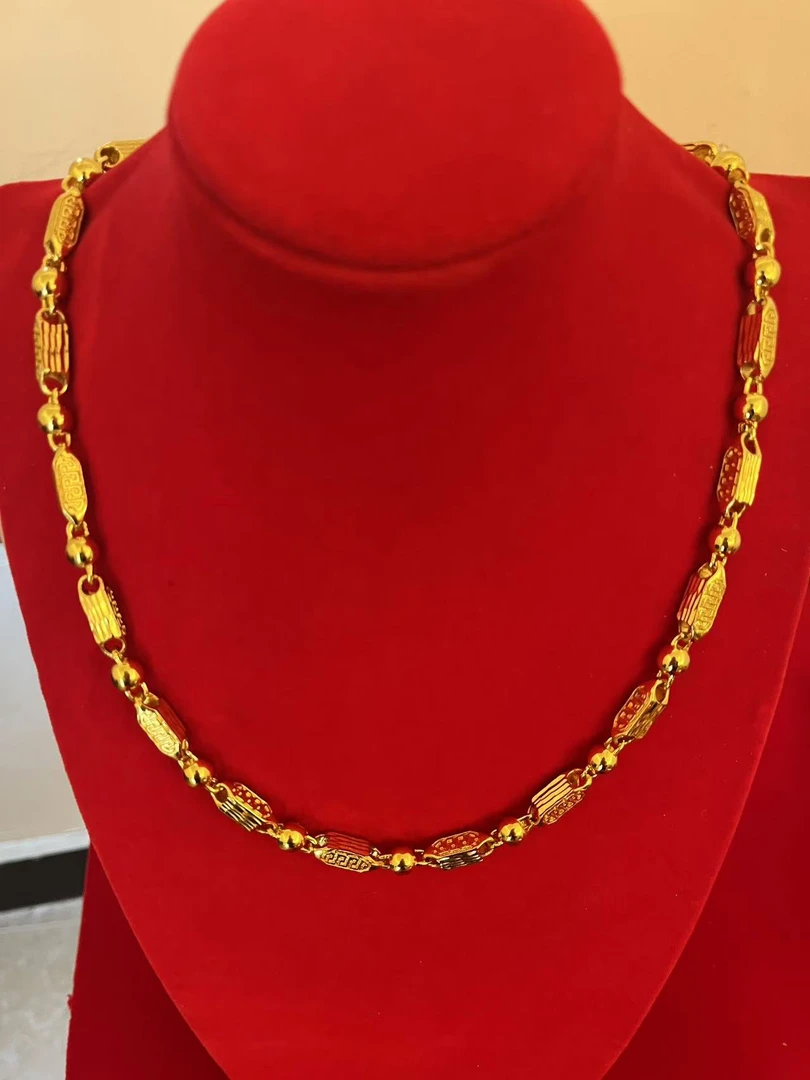 合金项链 （抖音好物）长城纹项链  男士时尚潮流大气个性潮男霸气