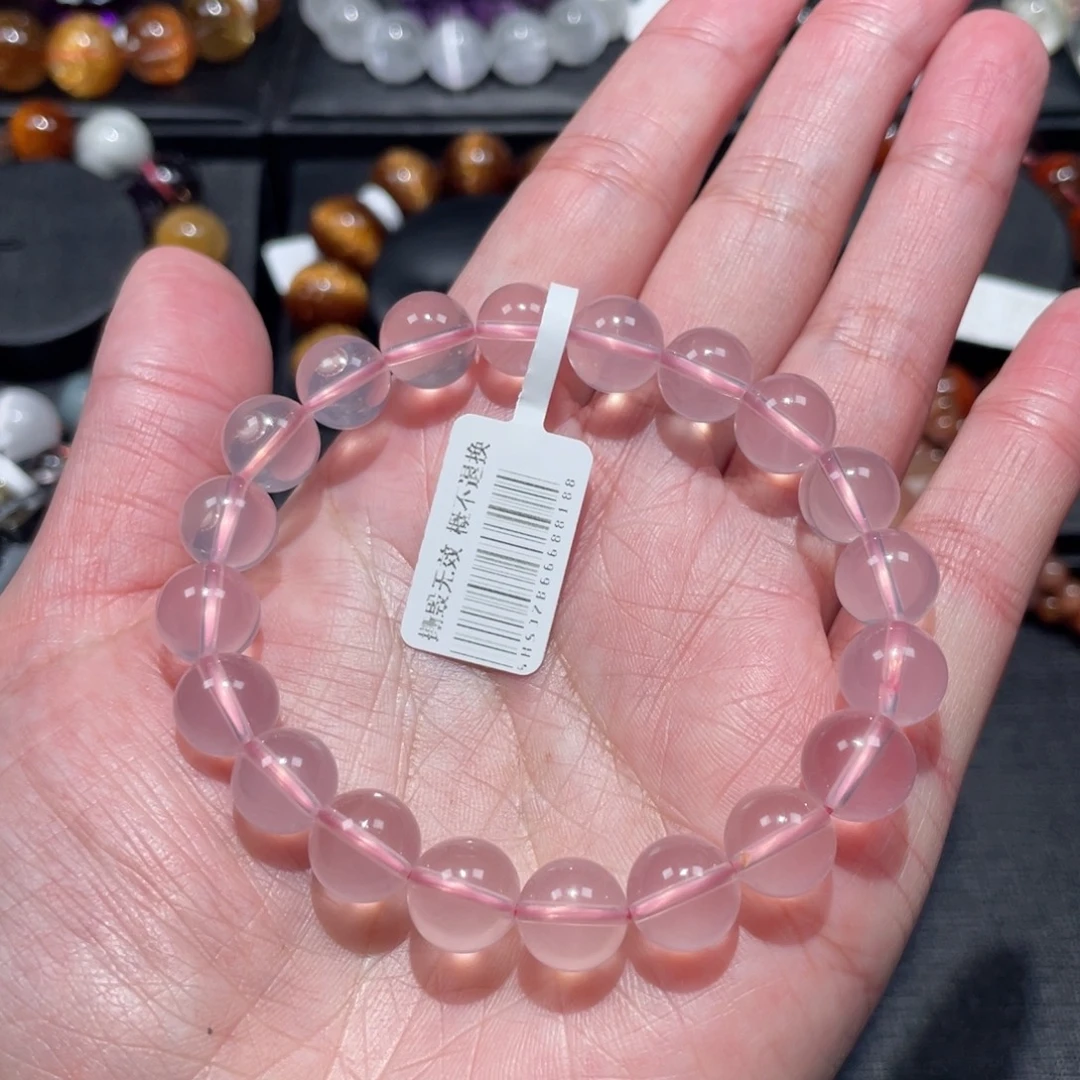 水晶手链未镶嵌粉水晶10mm
