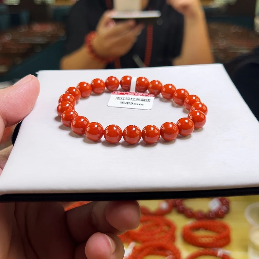南红玛瑙未镶嵌手链9mm