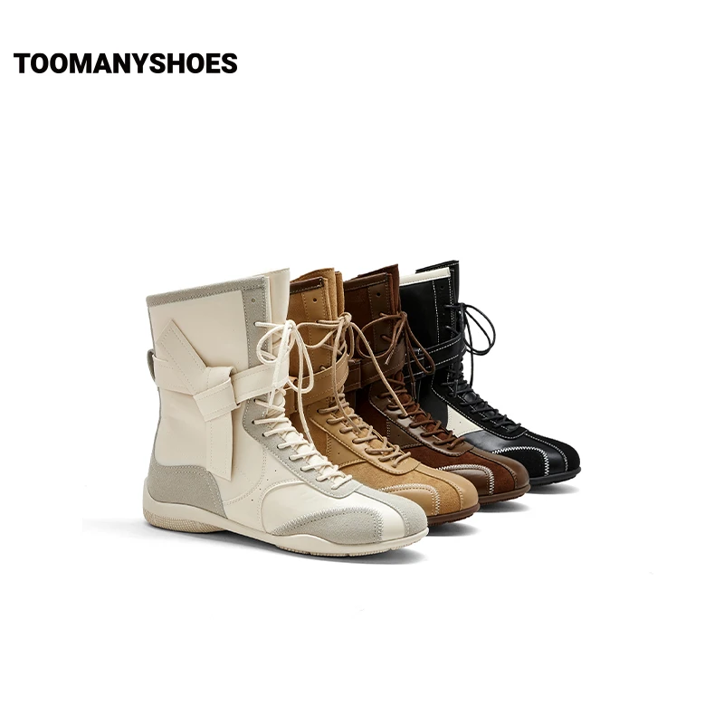 【秋冬新款】Toomanyshoes2025新款sportygirl复古拳击靴德训鞋