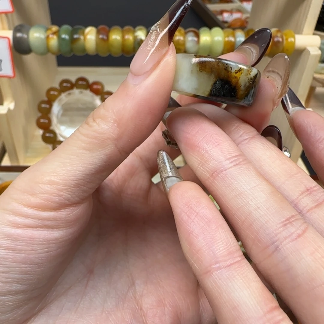 蛇纹石玉岫玉内径18.6合金?****.