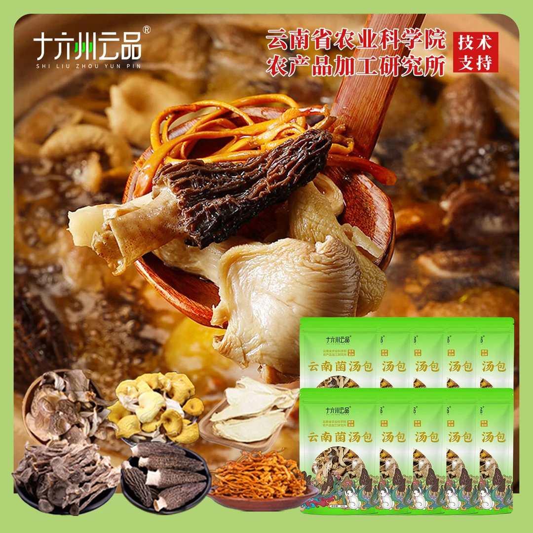 【仁汇优品S】十六州云品云南菌汤包六种菌菇真材实料山珍菌汤包